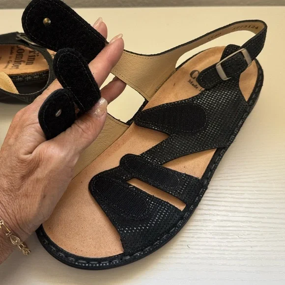 Finn Comfort Gomera Black Women Sandals 40 - Picture 6 of 11